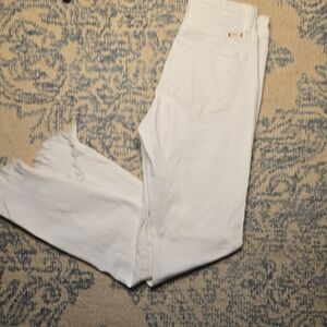 KanCan White Distressed Skinny Jeans